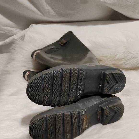 SALE! Hunter Original Gloss Dark Green Buckle Rain Boots Sz.9 #204 CRATE - Picture 10 of 10